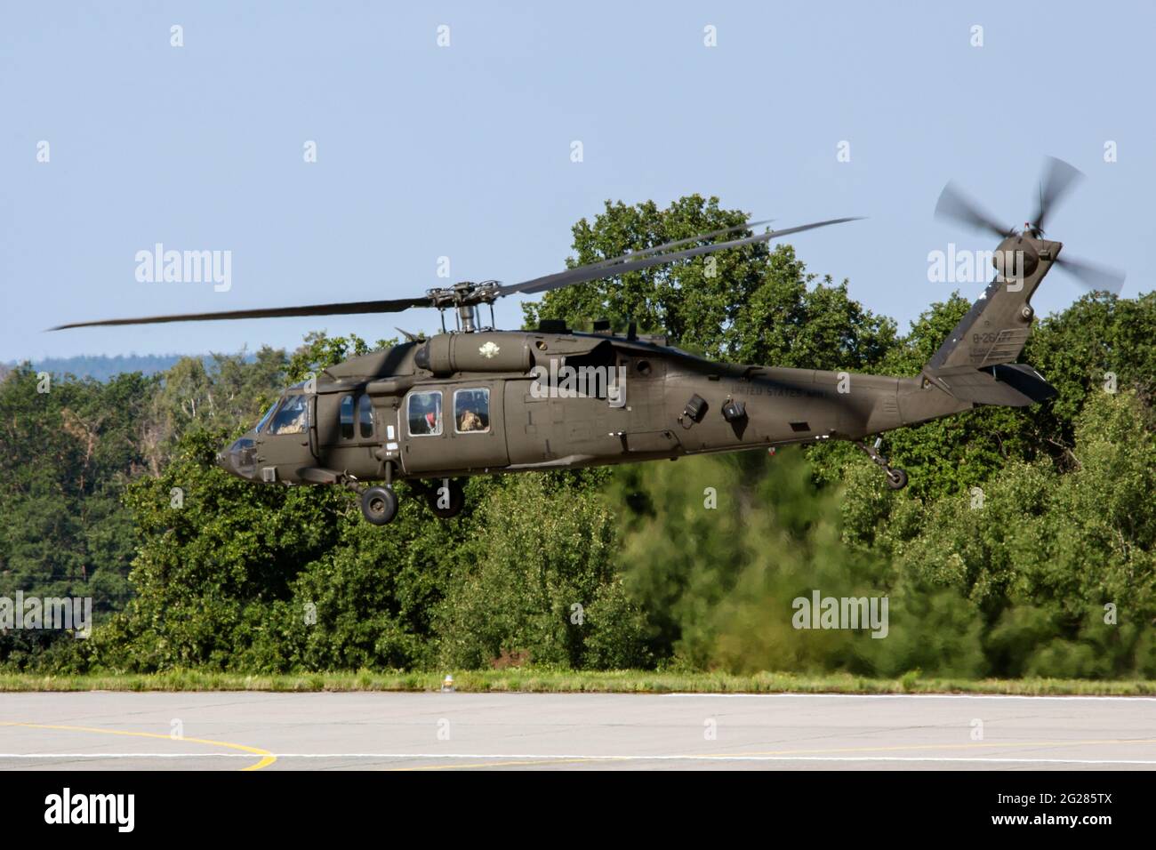 U.S. Army UH-60L helicopter of the 101st Airborne Division. Stock Photo