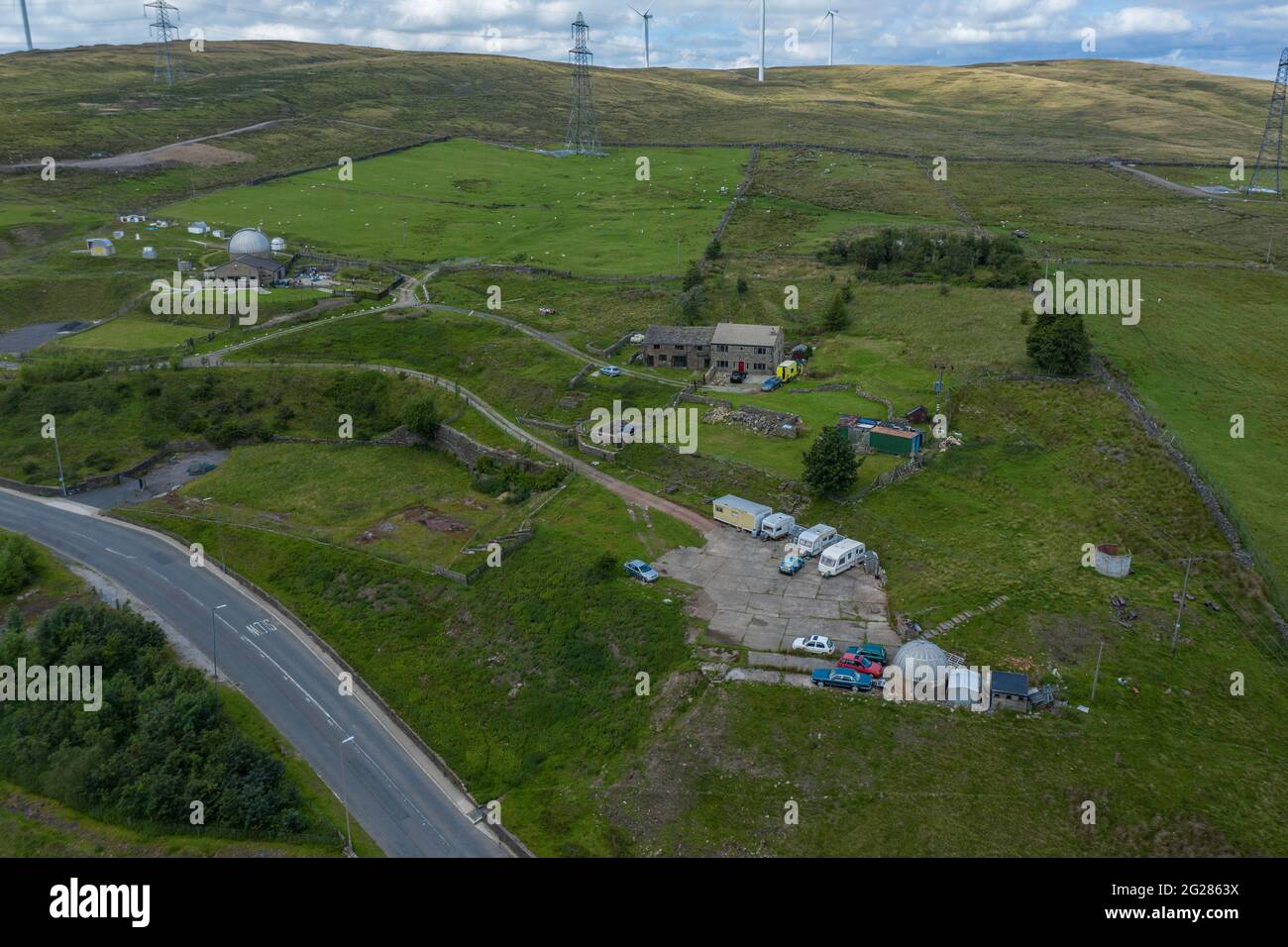 Todmorden West Yorkshire Lancashire Boarder Town The Astronomy Centre Bacup Road Stock Photo