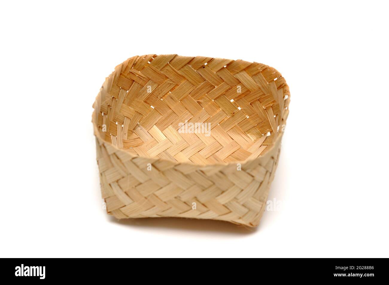 Traditional containers made of bamboo white background Stock Photo - Alamy