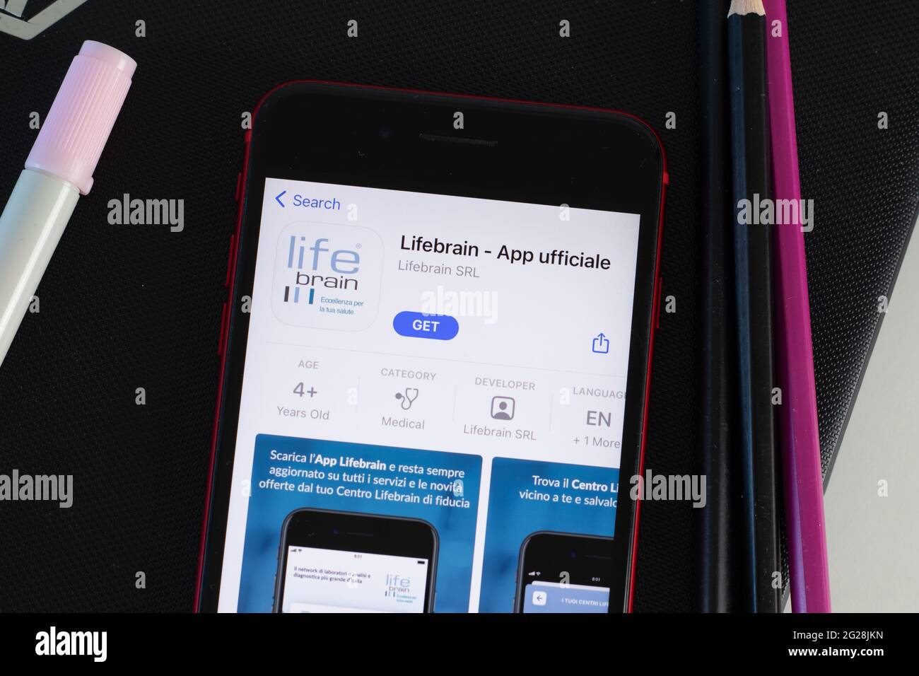 New York, USA - 1 June 2021: Lifebrain - App ufficiale mobile app logo ...