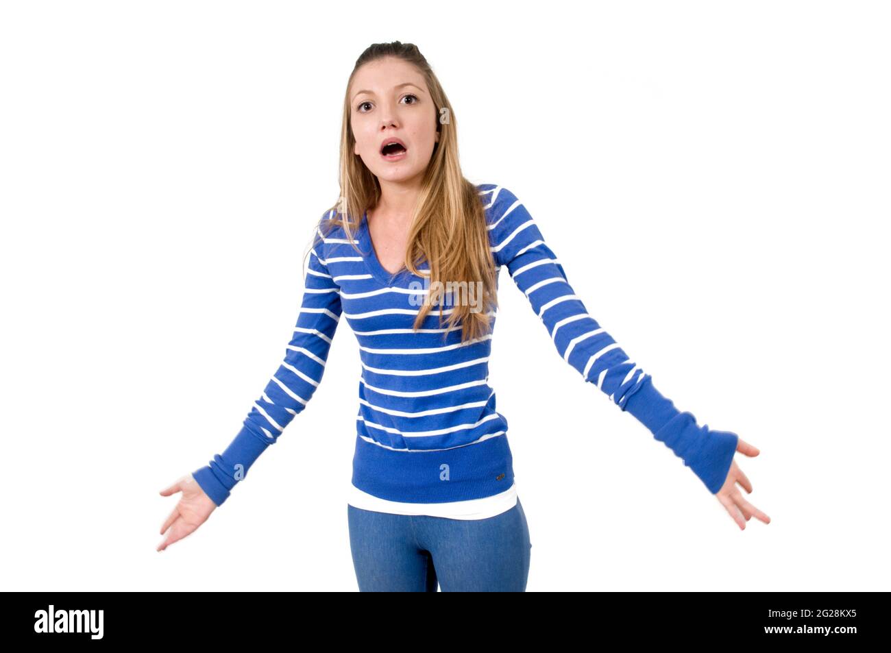 Angry and frustrated Young teen girl Stock Photo