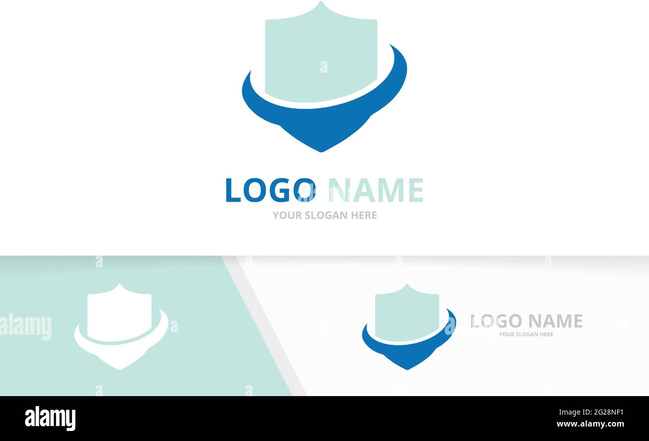 Premium security logotype. Business shield, protection logo design template Stock Vector