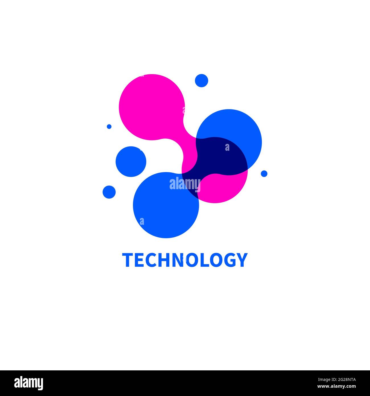 Science and technology logo. Abstract scientific symbol Stock Vector
