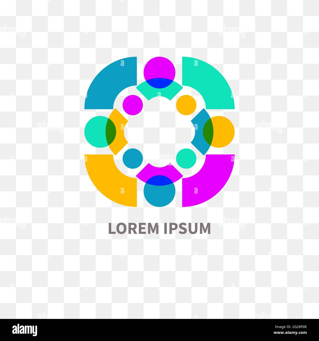 Community logo. Negotiations icon Stock Vector