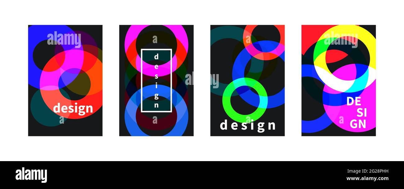 Colourful template for brochure, flyer design with circles Stock Vector