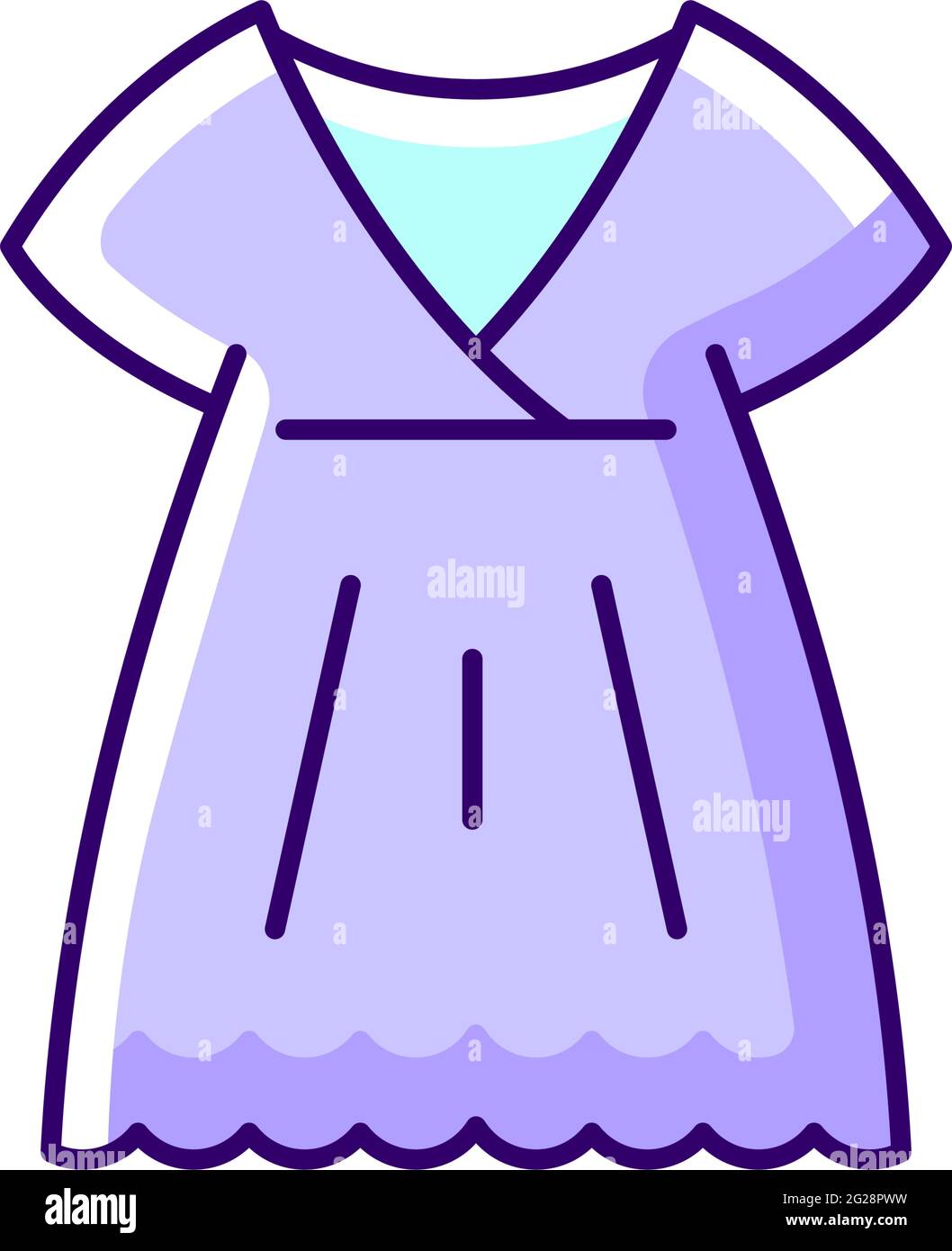 Nightgown purple RGB color icon Stock Vector Image & Art - Alamy
