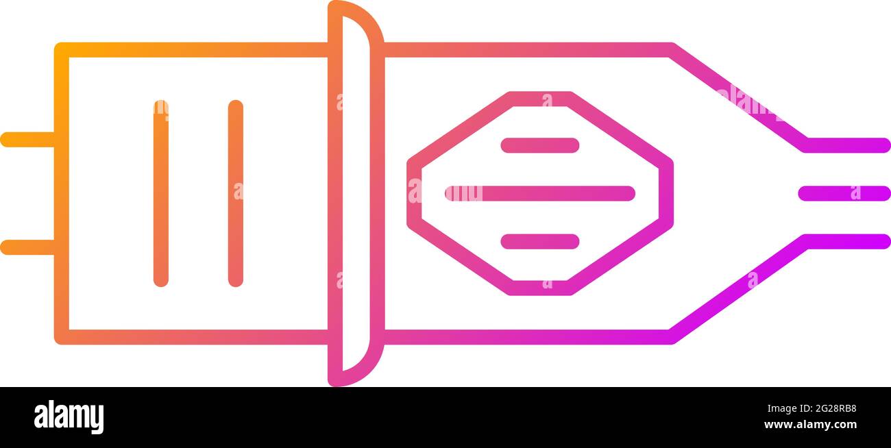 Tattoo cartridge gradient linear vector icon Stock Vector