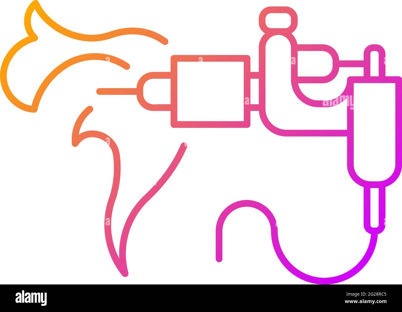 Tattoo machine gradient linear vector icon Stock Vector Image & Art - Alamy