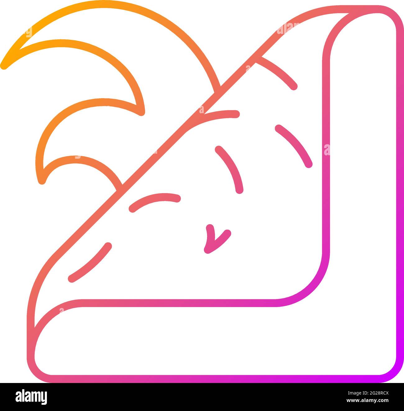 Fake tattoo gradient linear vector icon Stock Vector