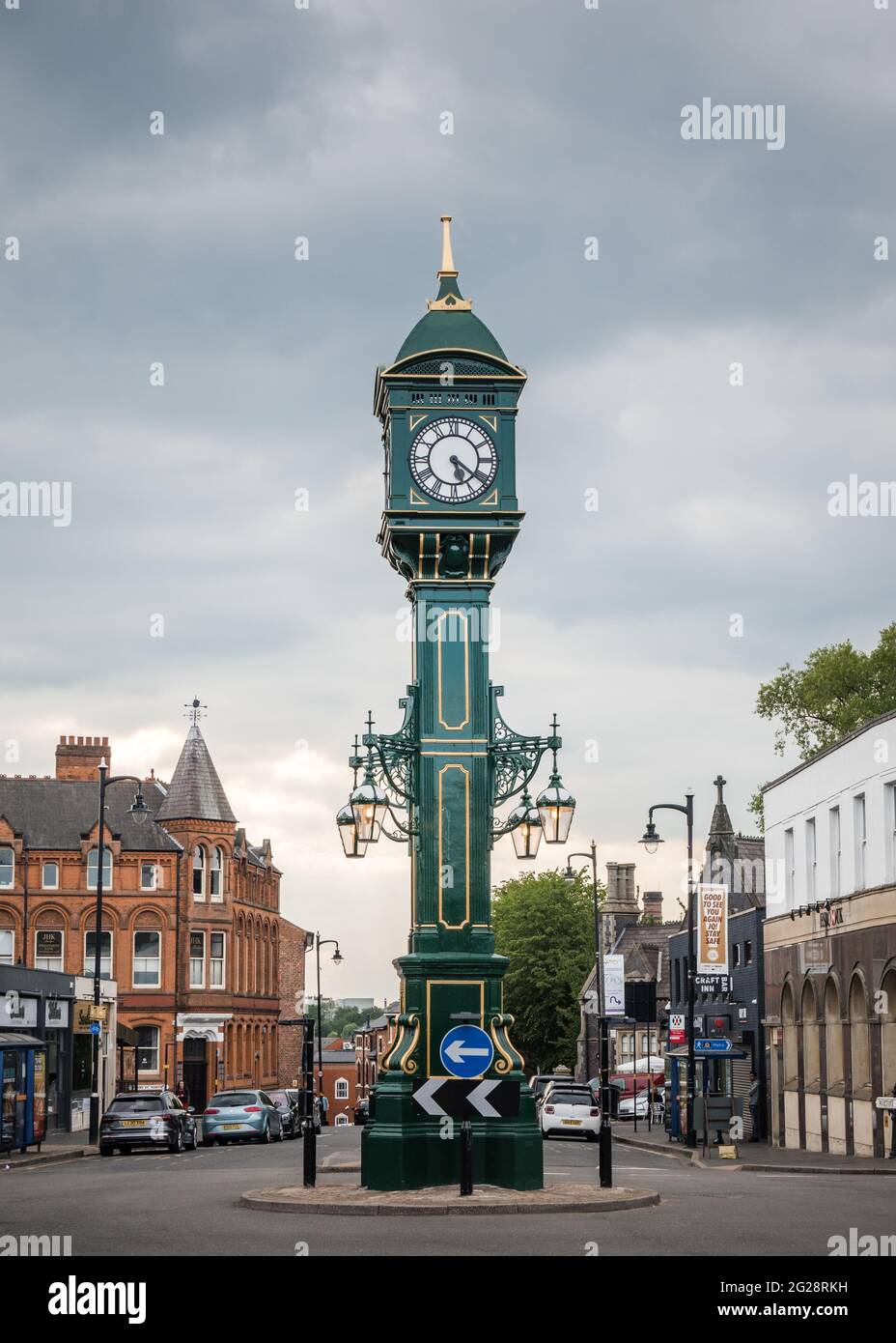 The Joseph Chamberlain Clock Jewellery Quarter Birmingham UK Green