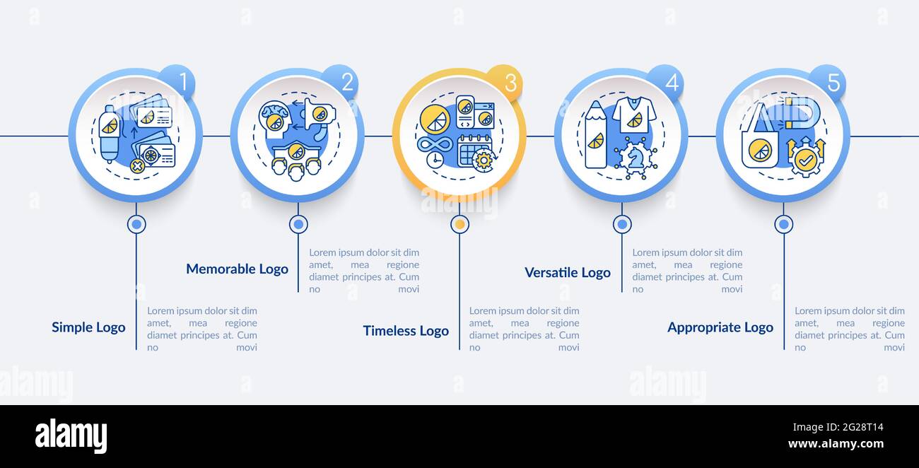 Effective logo design vector infographic template Stock Vector