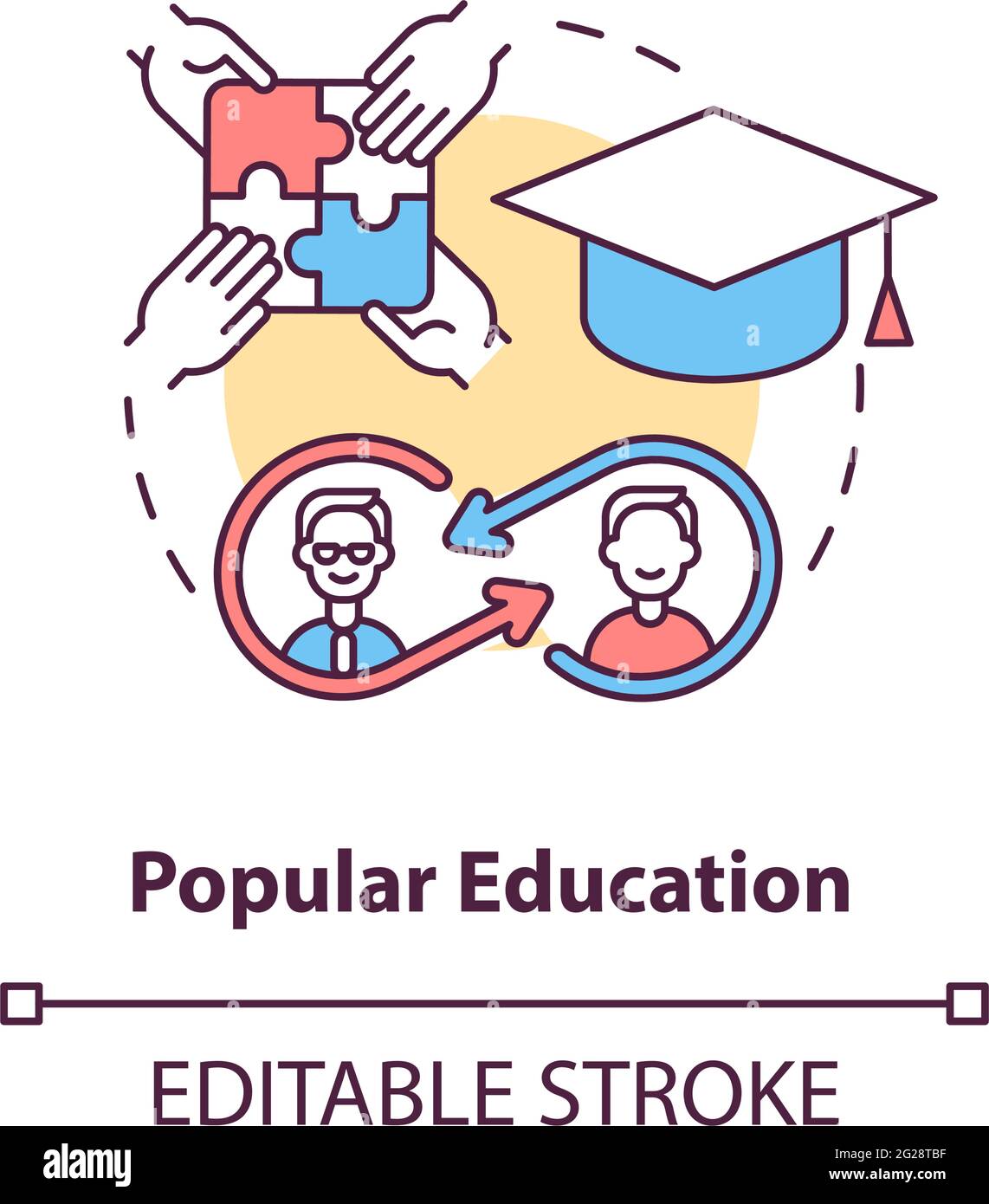 Popular education concept icon Stock Vector Image & Art - Alamy