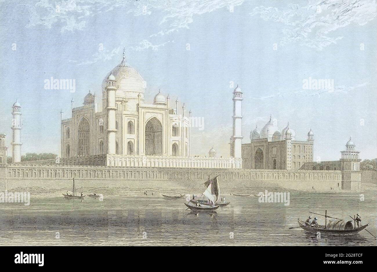 machine colorized (AI) The Taje Mah'l [The Taj Mahal] at Agra From the book ' The Oriental annual, or, Scenes in India ' by the Rev. Hobart Caunter Published by Edward Bull, London 1834 engravings from drawings by William Daniell Stock Photo