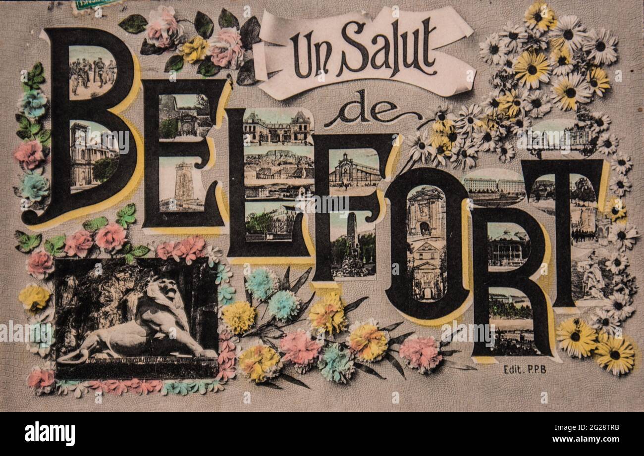 Carte Postale Ancienne Salut de St Quentin: Manuskript Carte Postale Ancienne Salut de St Quentin: Manuskript