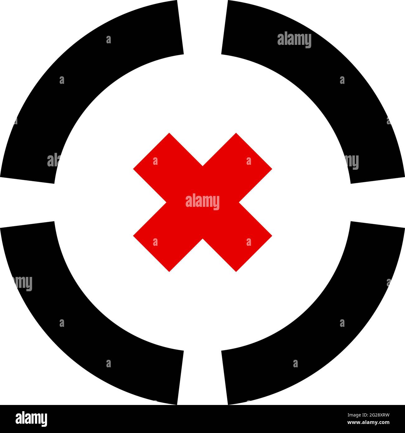 Crosshair, target mark, reticle, reticule sight icon, symbol, sign ...