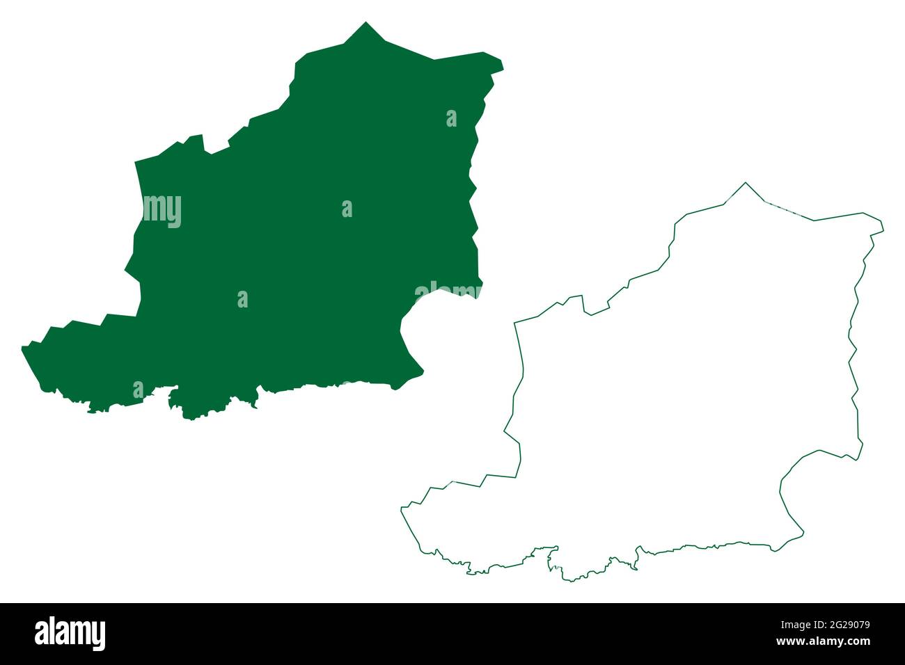 East Khasi Hills district (Meghalaya State, Republic of India) map