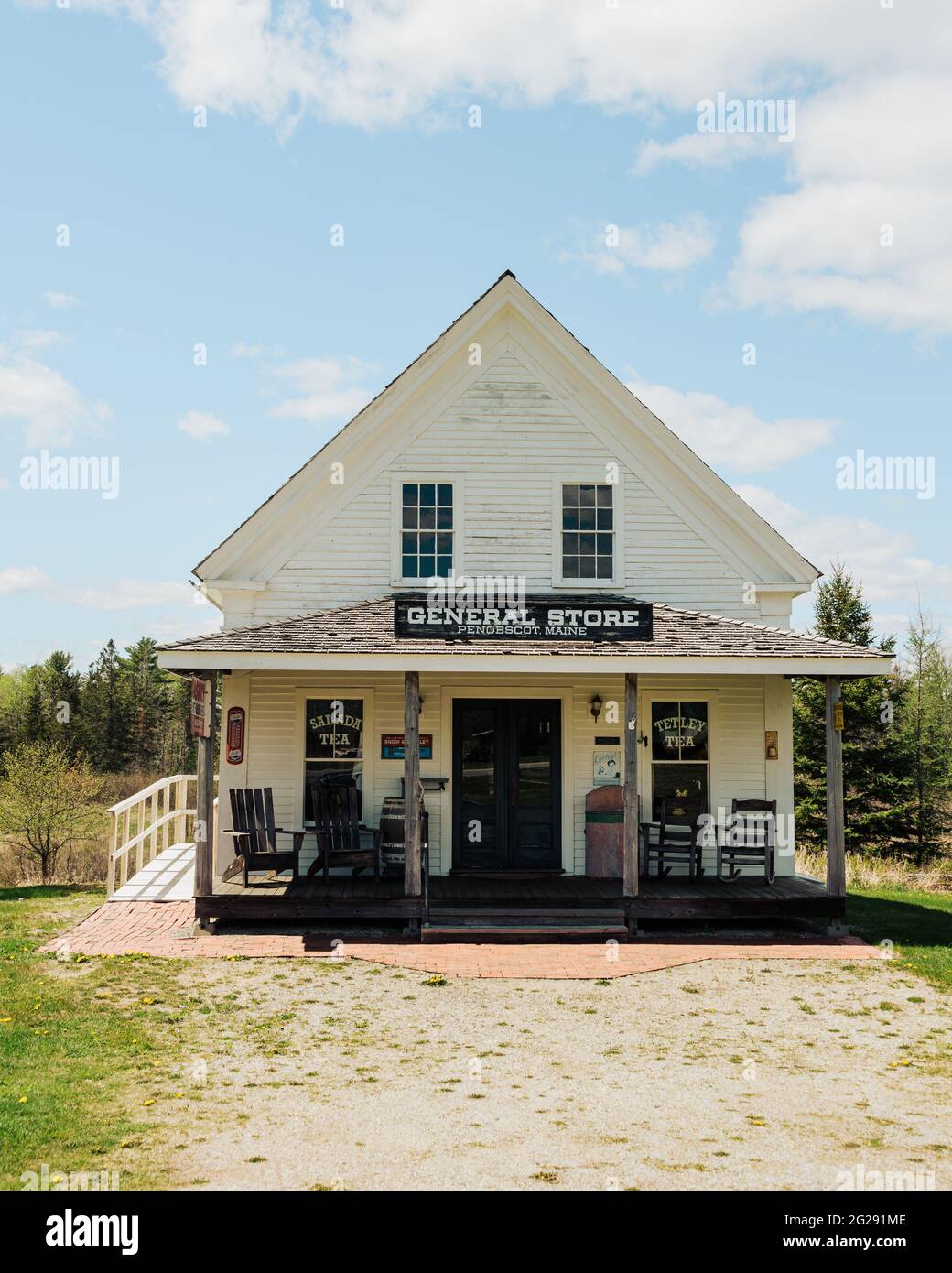 Historic general store in Penobscot, Maine Stock Photo Alamy