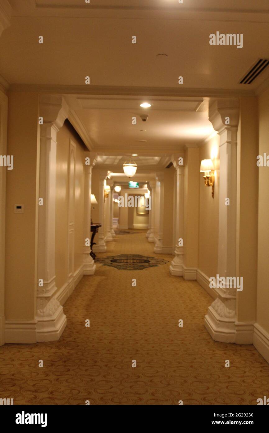 Hotel Corridor Stock Photo