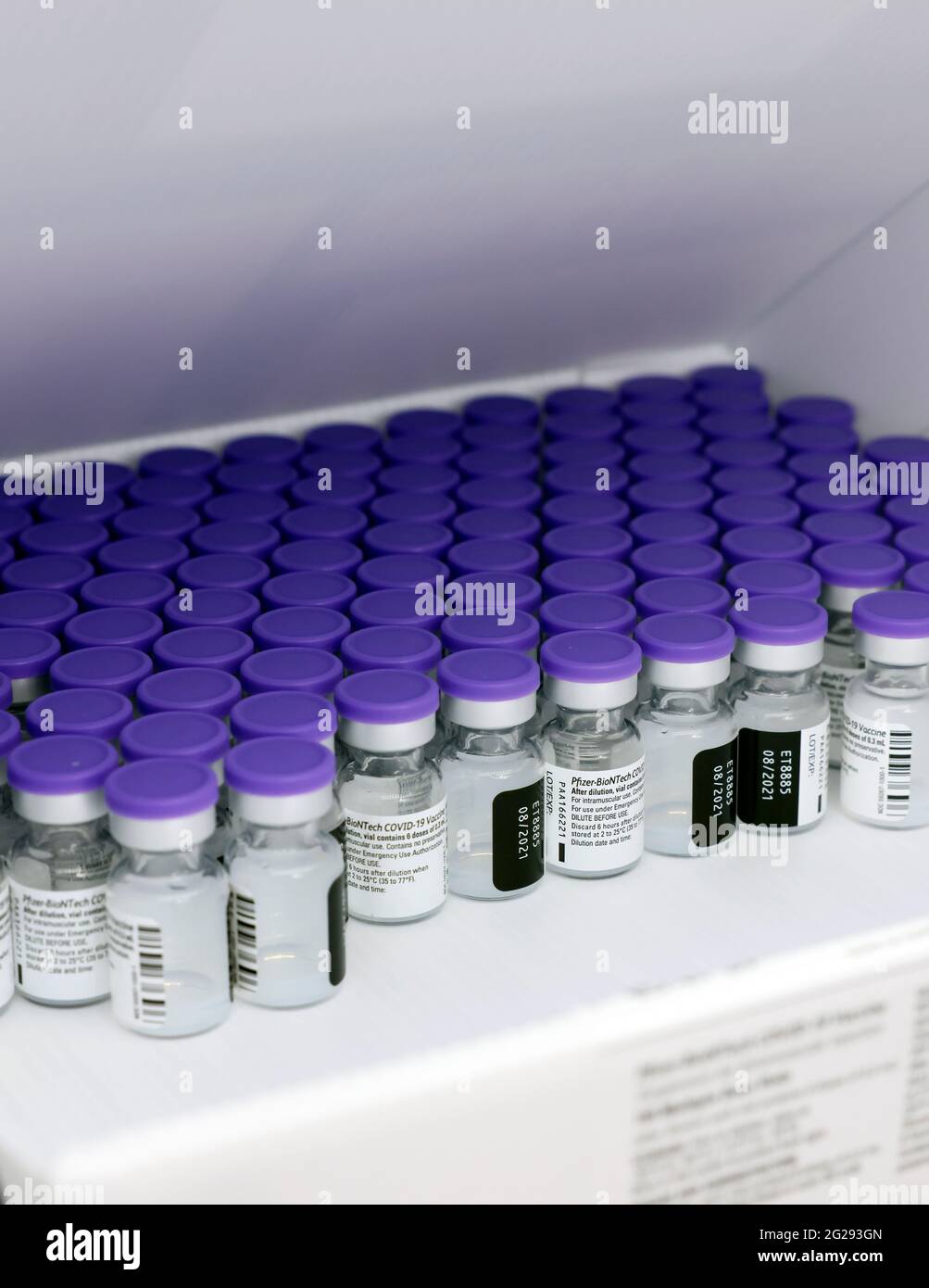 Coronavirus Vaccine Rollout Picture taken 25th May 2021 Stock Photo