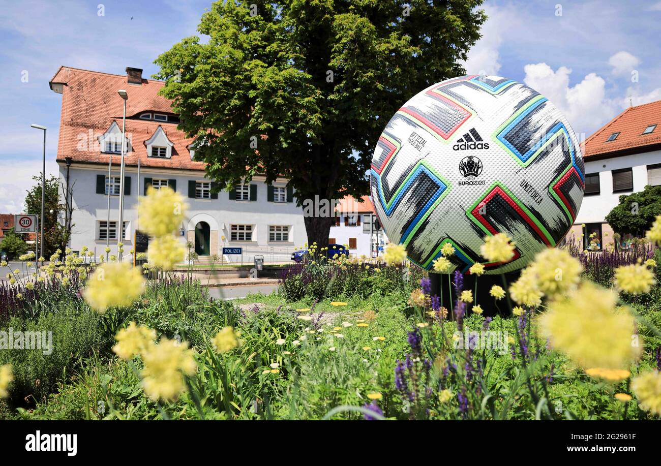Herzogenaurach, Germany. 09th June, 2021. An oversized official match ball  