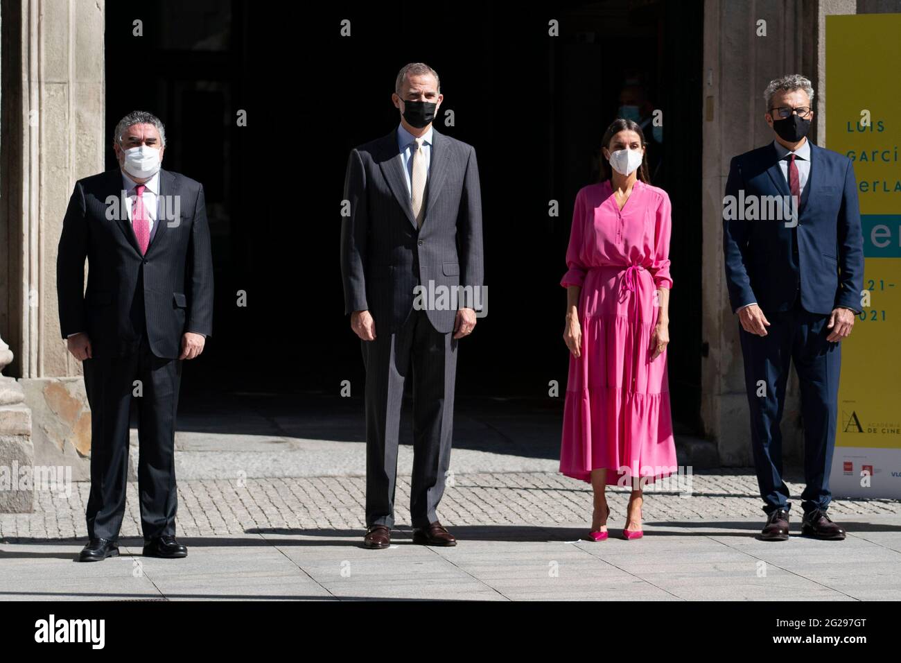 King Felipe VI and Queen Letizia Ortiz pose for a photo upon their