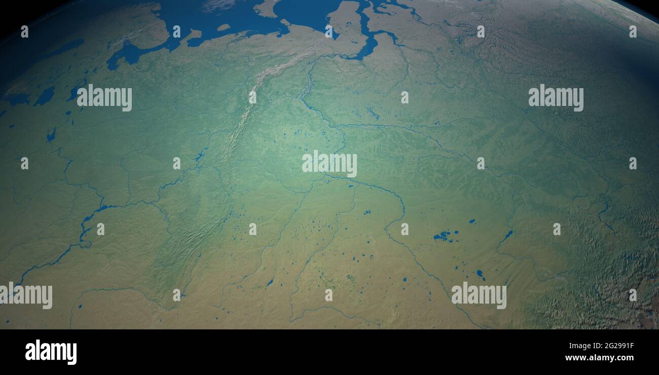 Ob River Map Hi Res Stock Photography And Images Alamy Ob River In Planet Earth Aerial View From Outer Space 2G2991F