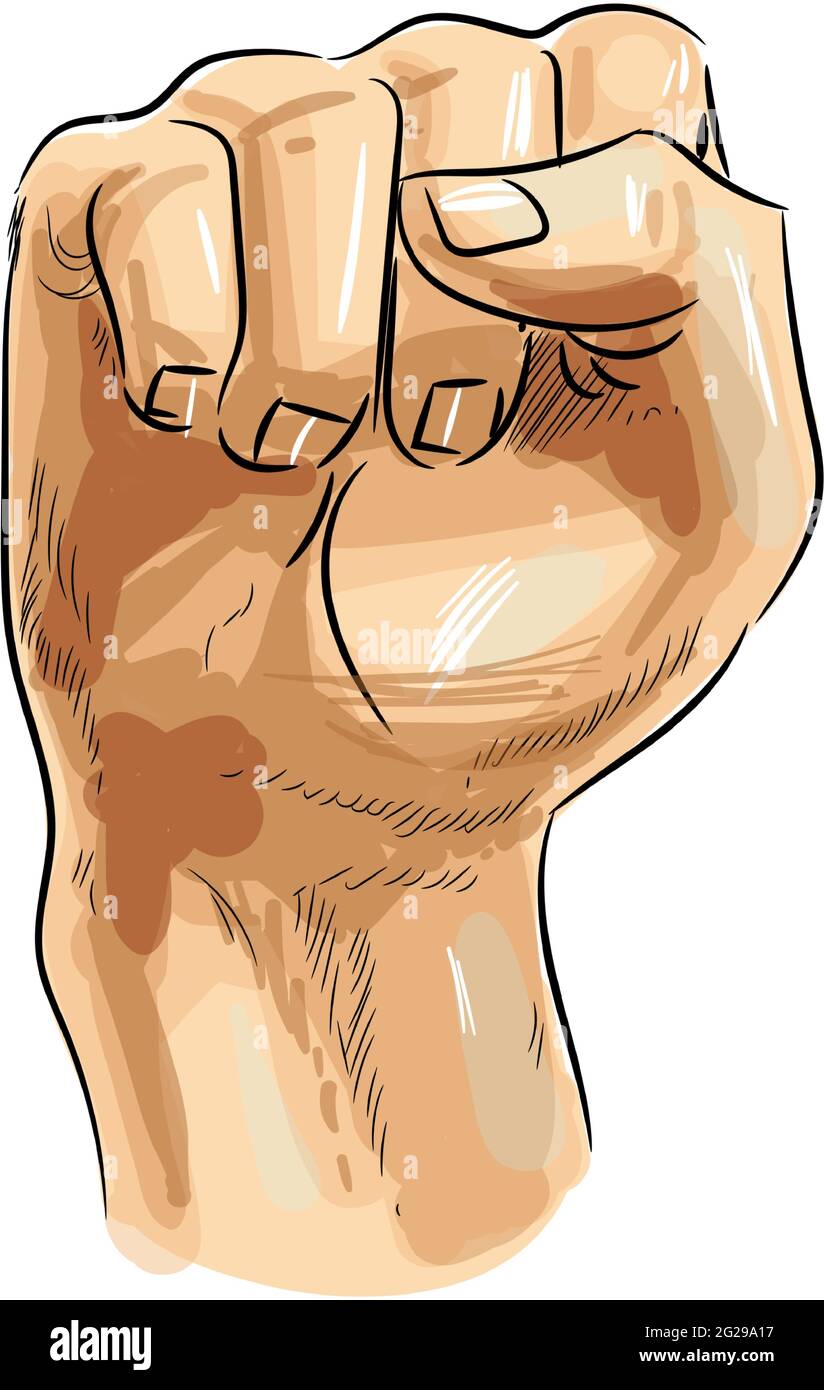 Fist power hand icon vector in pop art style Stock Vector Image & Art ...