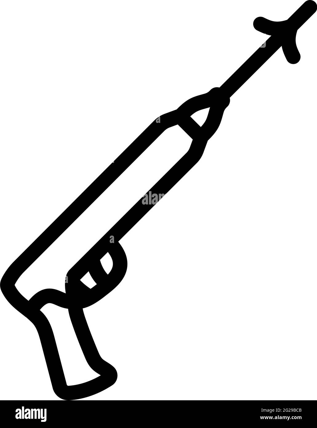 Premium Vector  Harpoon gun icon whale and fish hunt weapon isolated on  white background