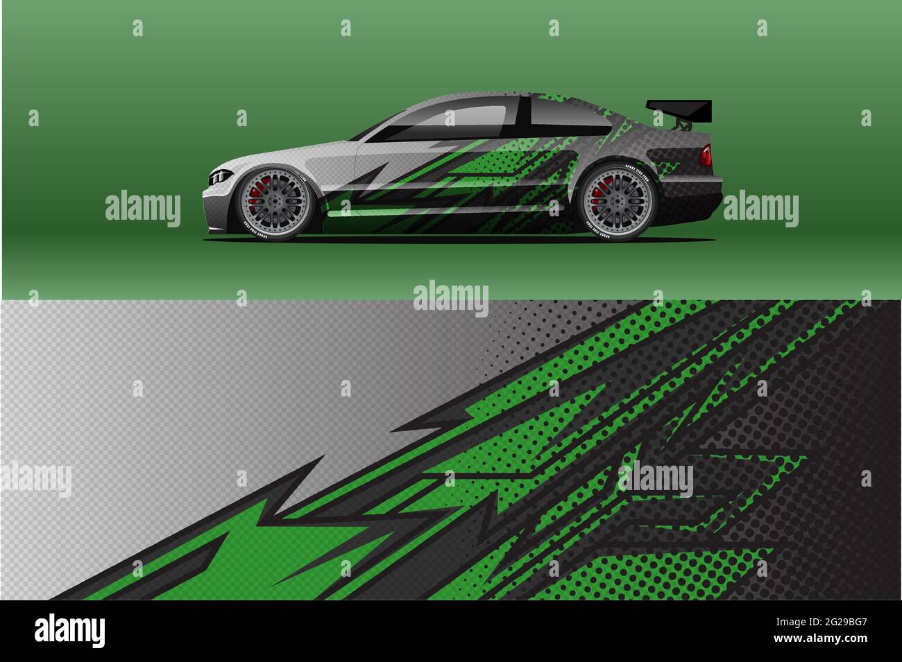 Abstract Race car wrap sticker design and sports background for daily