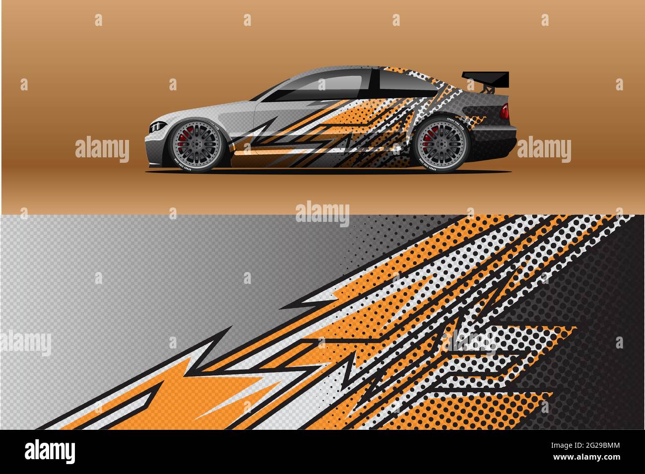 Modern sporty abstract car wrap auto sticker Vector Image