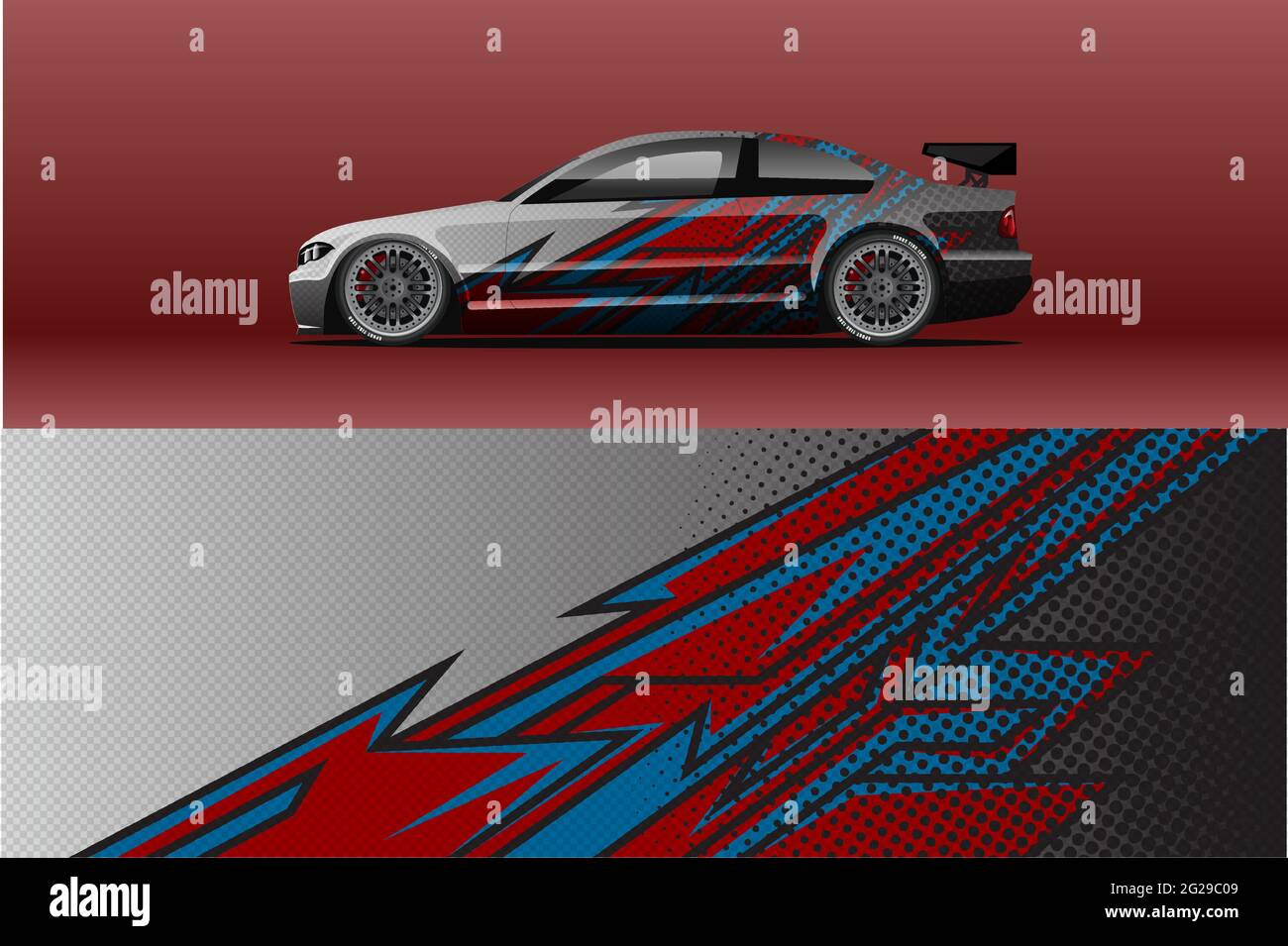 Flaming auto Tuning Racing - Kit 2 Stickers - modèle 0099