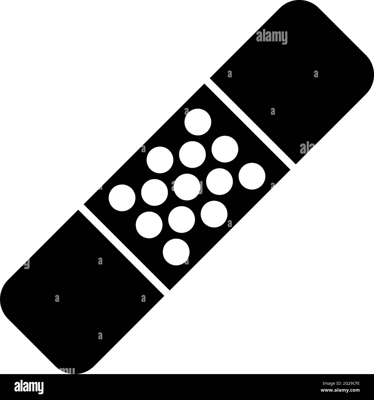 Medical Plaster, Adhesive Bandage, Patch. Flat Vector Icon illustration