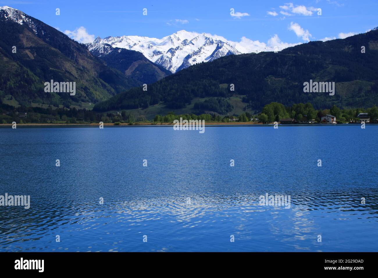 View of the Zeller See in the Salzburger Land in Austria Stock Photo