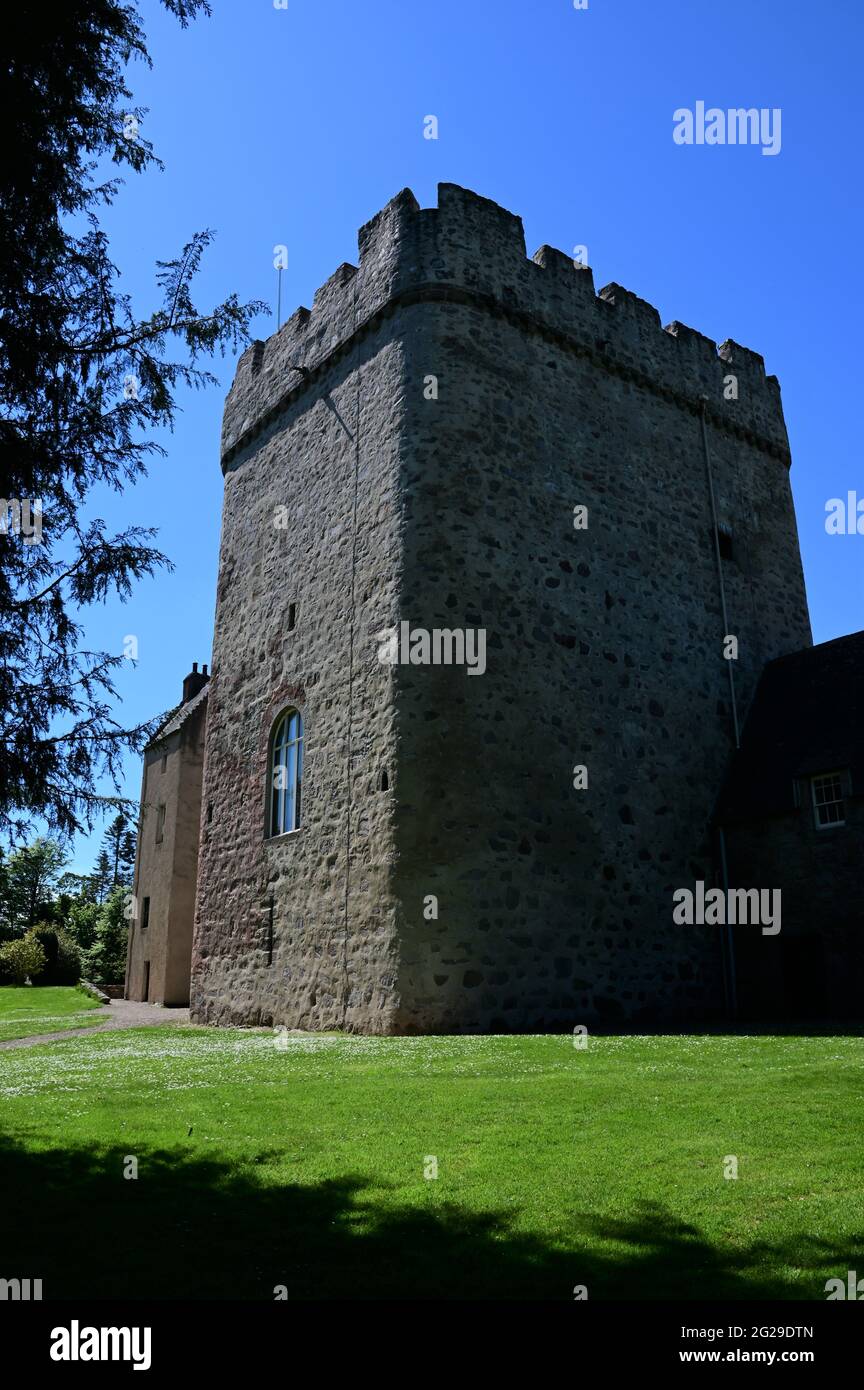 An exterior view of the historic Drum castle building in the Royal