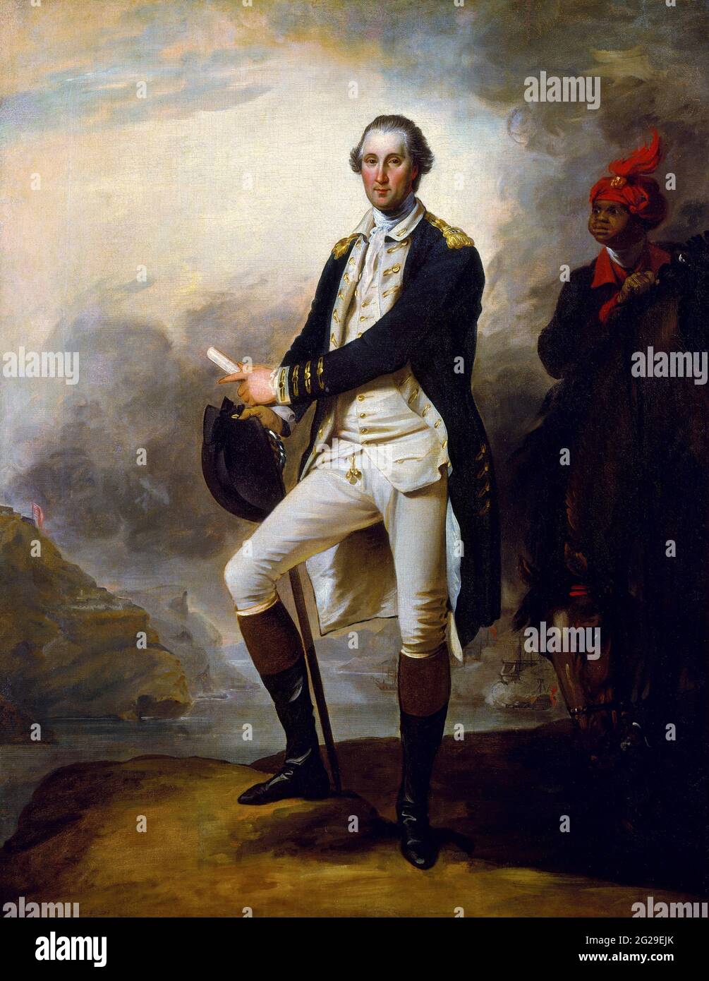 George Washington and William Lee by John Trumbull, oil on canvas, 1780 Stock Photo