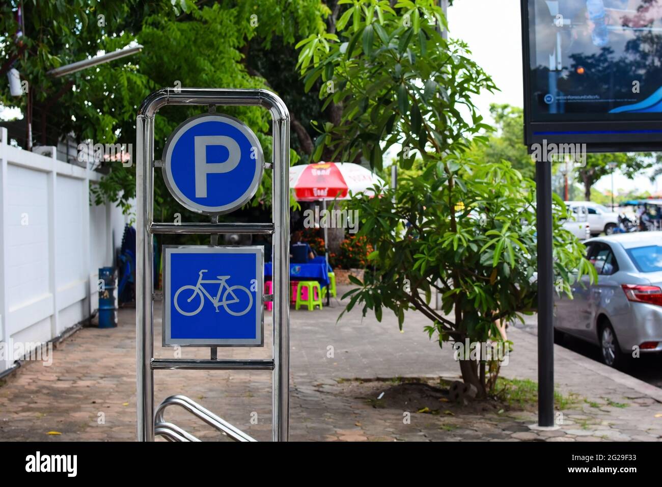 Modern bicycle parking racks hi-res stock photography and images - Alamy