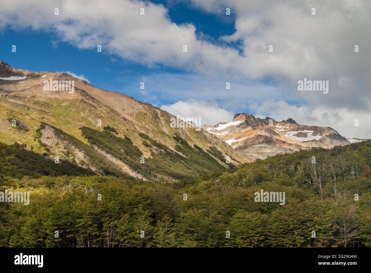 Mountains at Tierra del Fuego, Argentina Stock Photo