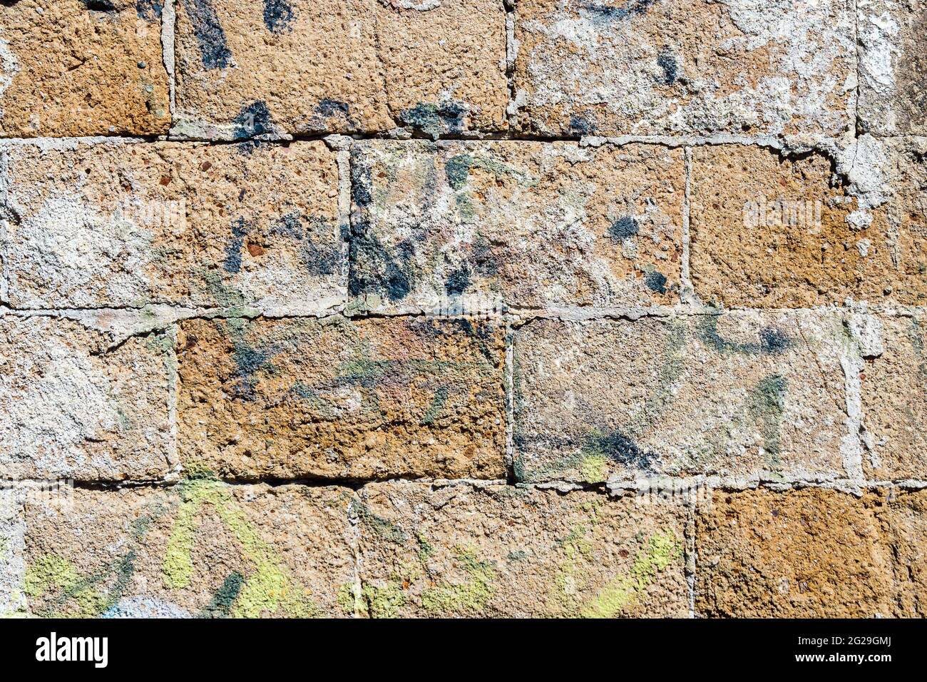 Old and rustic bricks wall background Stock Photo