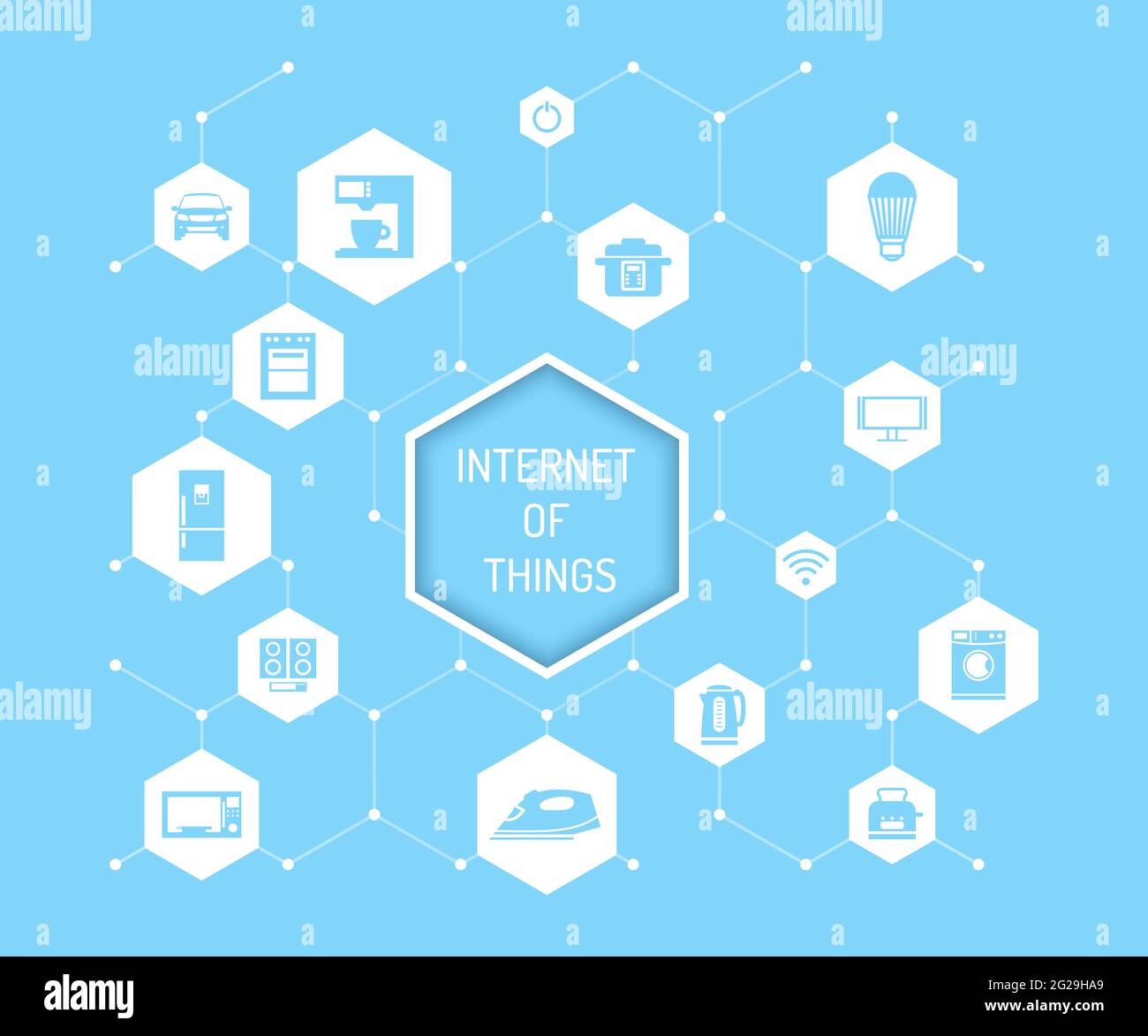 Internet of Things vector concept illustration in flat design Stock ...
