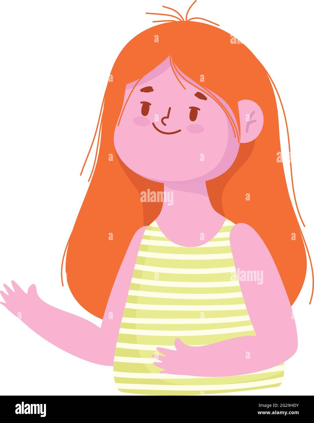 happy girl cartoon Stock Vector Image & Art - Alamy