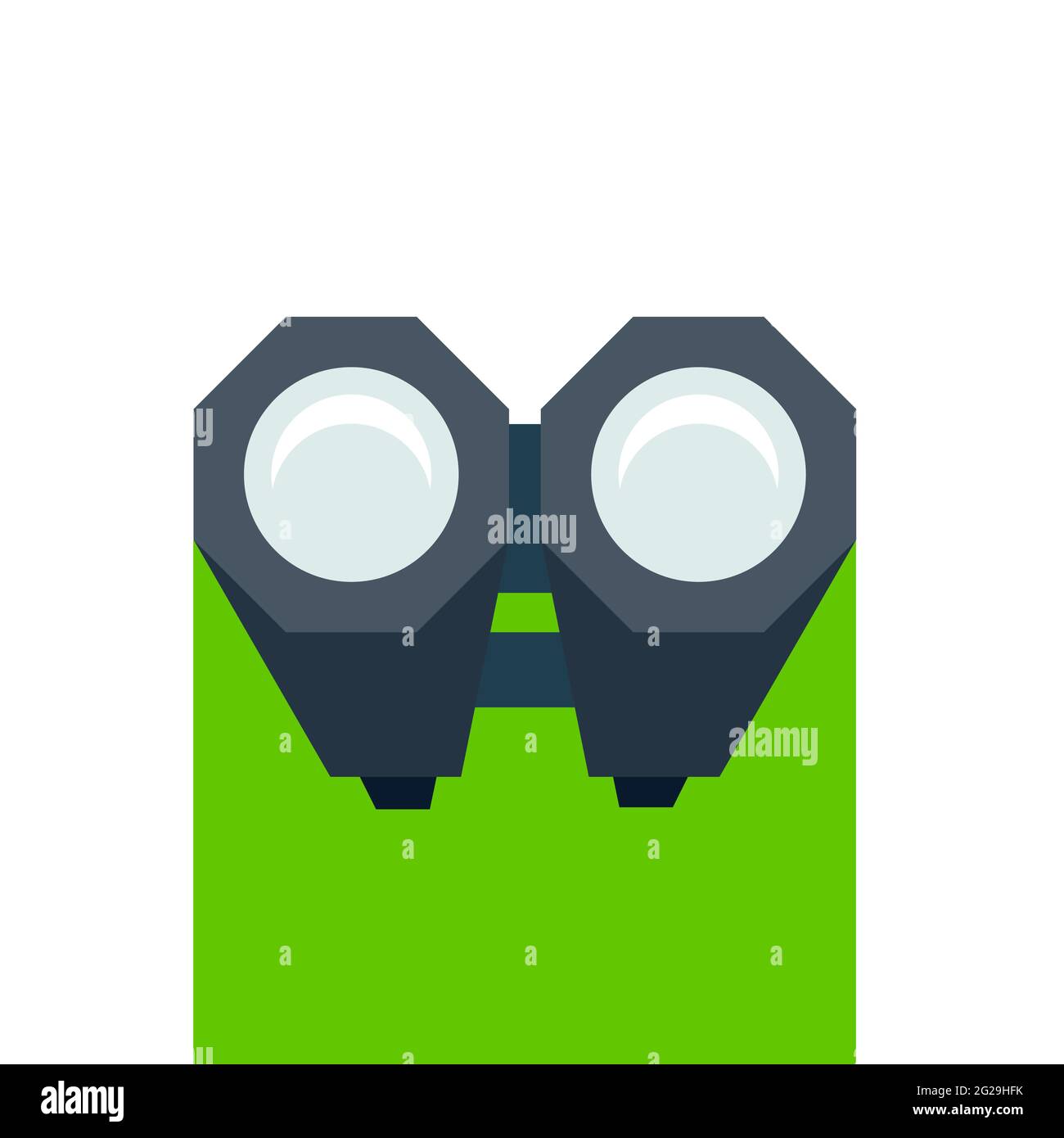 Birdwatching icon Binoculars icon isolated o white Stock Vector