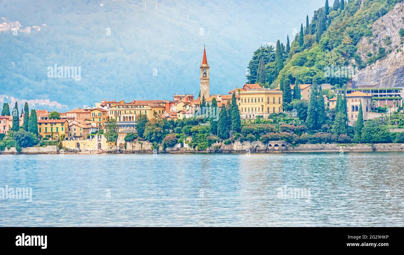 Varenna village on the Como lake, Italy Stock Photo