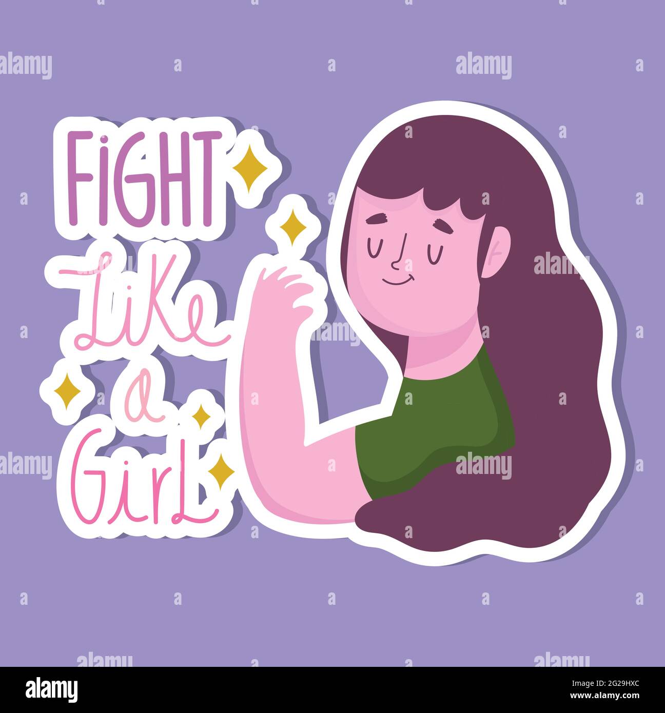 lettering fight a like girl Stock Vector Image & Art Alamy