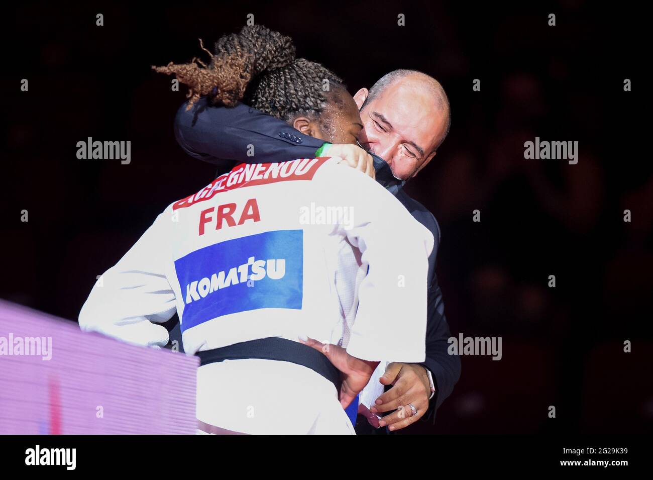 BUDAPEST, HUNGARY - JUNE 9:  during the World Judo Championships Hungary 2021 at Papp Laszlo Budapest Sports Arena on June 9, 2021 in Budapest, Hungary (Photo by Yannick Verhoeven/Orange Pictures) Stock Photo