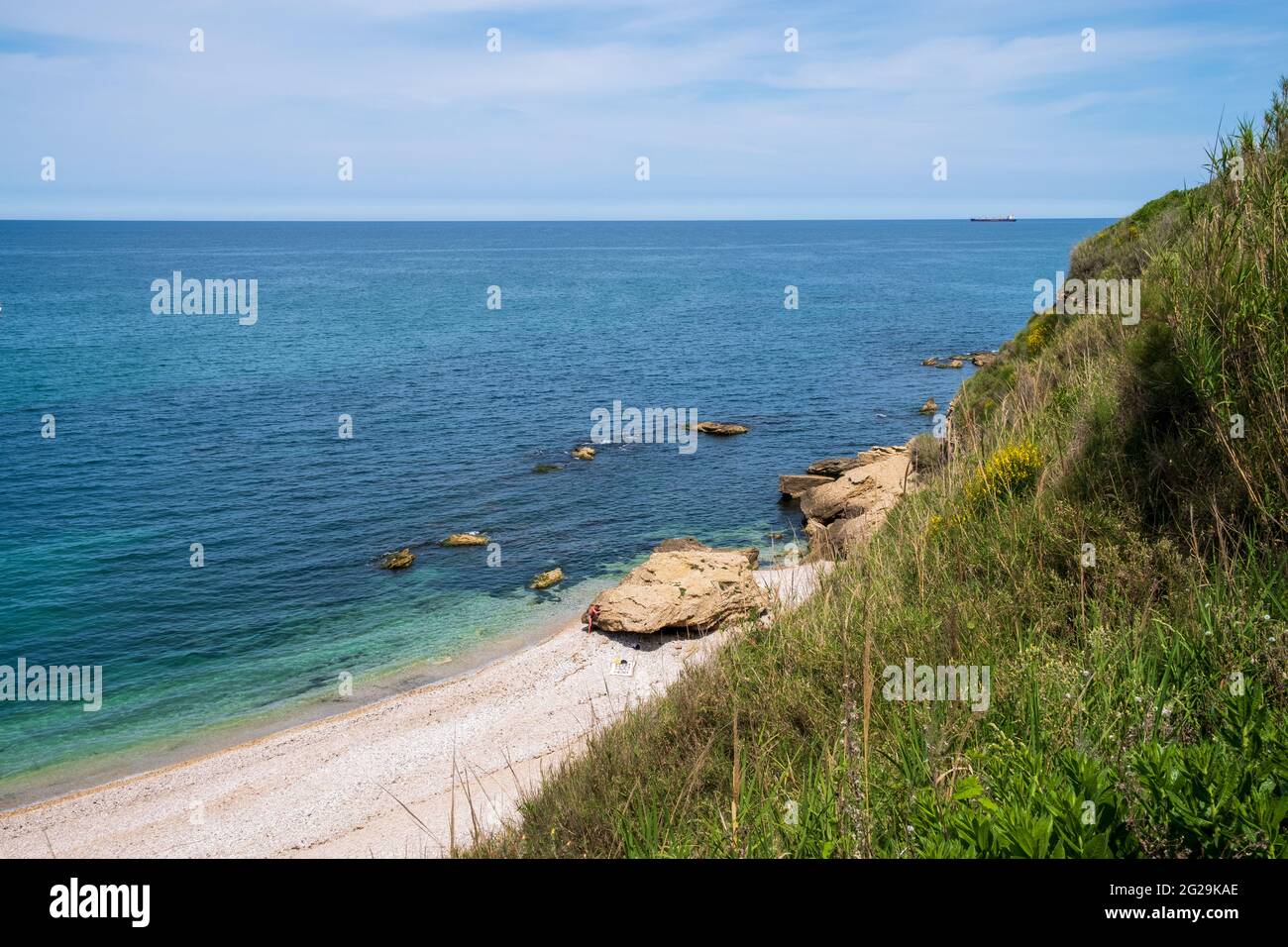 adriatic sea coast, in abruzzo italy, in summer Stock Photo