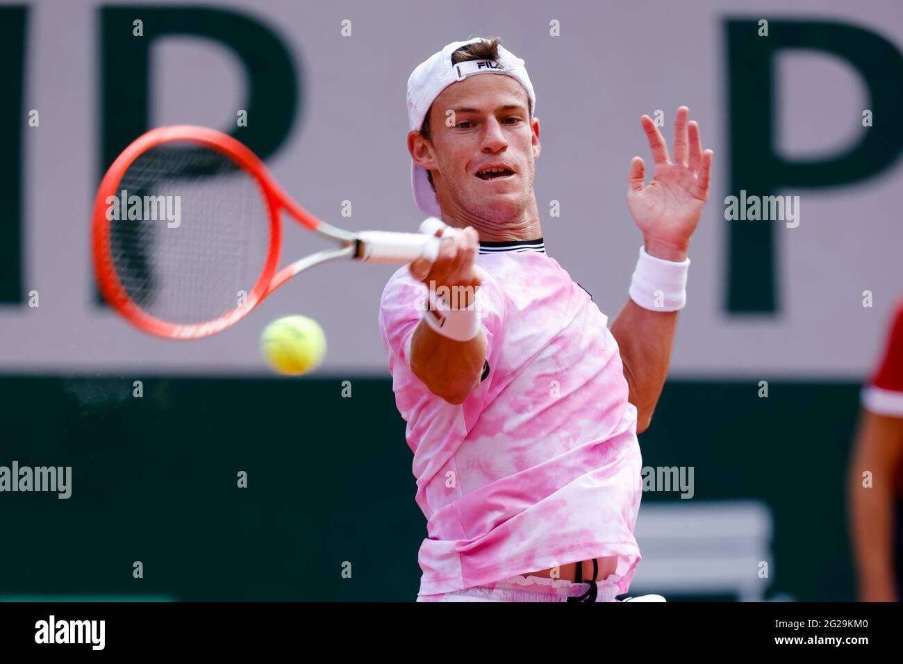 Paris, France. 9th June, 2021. Diego Schwartzmann from Argentina at the 2021 French Open Grand Slam tennis tournament in Roland Garros, Paris, France. Frank Molter/Alamy Live news Stock Photo