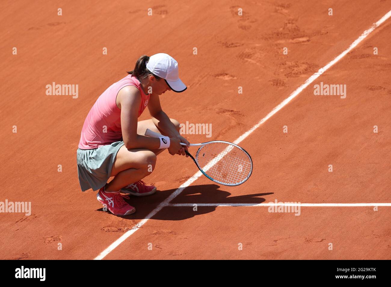 Iga Swiatek of Poland during day 11 of the French Open 2021, Grand Slam  tennis tournament on June 9, 2021 at Roland-Garros stadium in Paris, France  - Photo Jean Catuffe / DPPI Stock Photo - Alamy