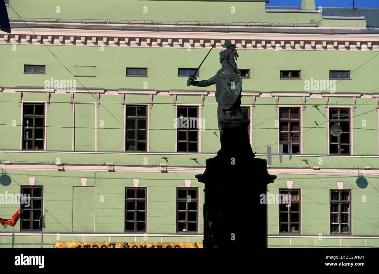 Monument to Alexander Suvorov , Suvorovskaya Ploshchad,,  in Saint Petersburg, Russia. Stock Photo