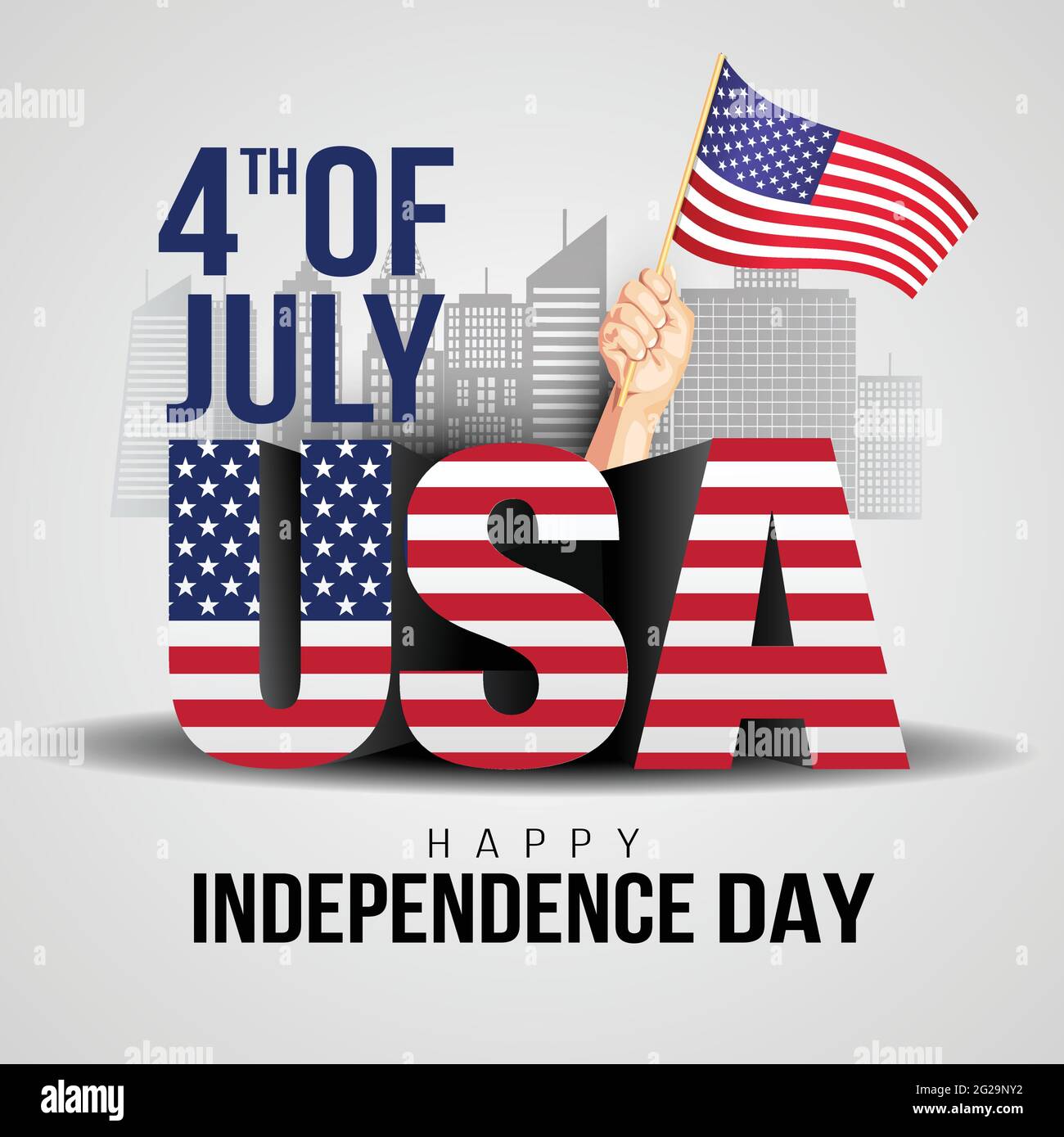 happy independence day america. vector illustration flag and 3d ...