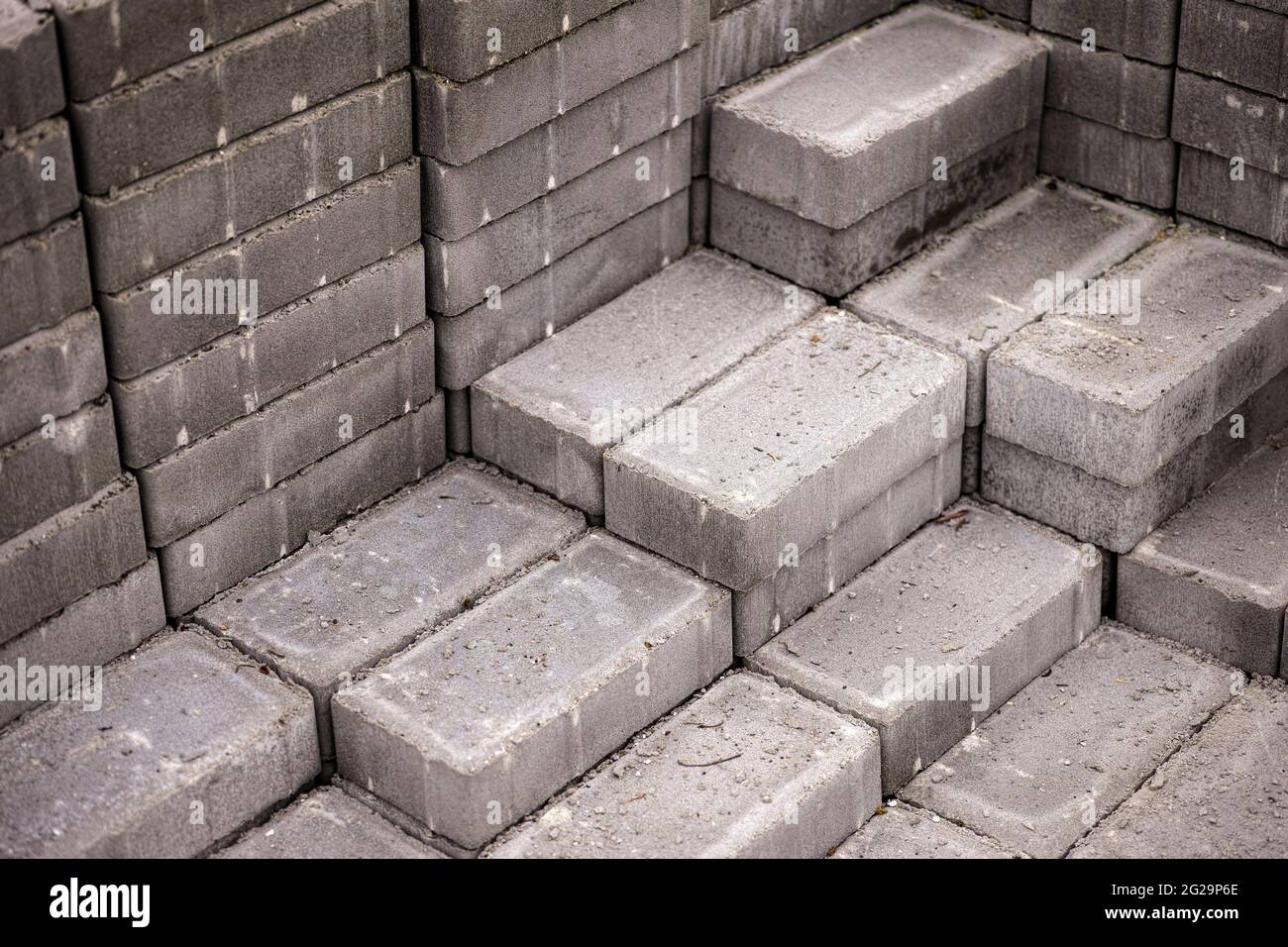 A bunch of stacked stone tiles. Close up Stock Photo - Alamy